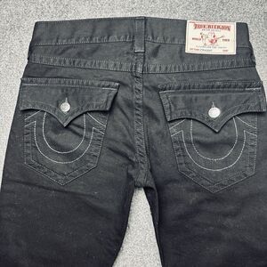 True Religion Mens Jeans Black Size 31 Buddha Distressed RN #112790 CA# 57414